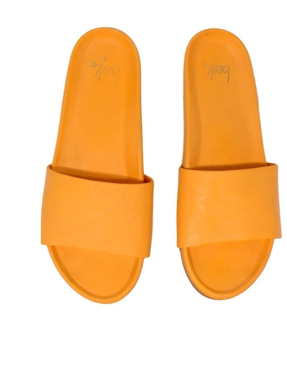 BEEK Gallito $280 Papaya Orange Leather Slide Sandals 9 - Made in MEXICO - Picture 2 of 9